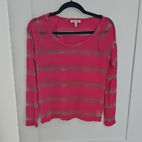 Juicy Couture Pink Top Long Sleeve Size XS - Picture 1 of 12